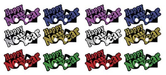 Beistle Adult Happy New Year Eyeglasses, 12ct.